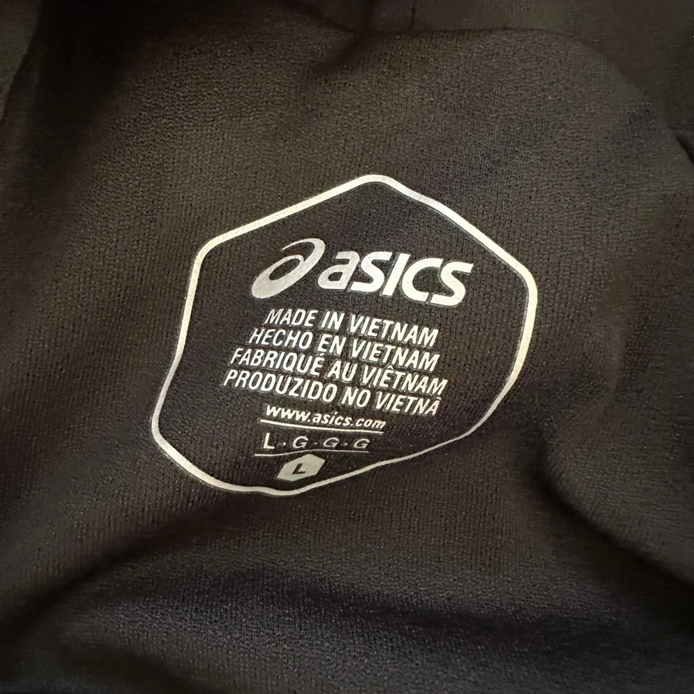ASICS Running Lined Shorts Reflective Athletic Gym Workout‎ Black Mens Size L